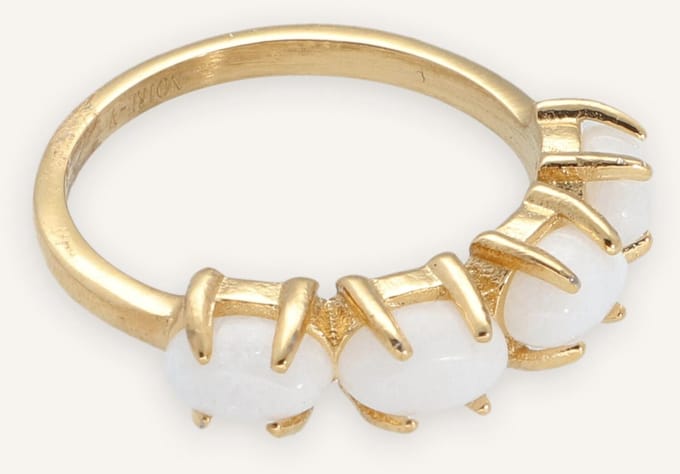 Notre-V Ring Small Stone Sieraden Dames - Beige - Maat ONESIZE