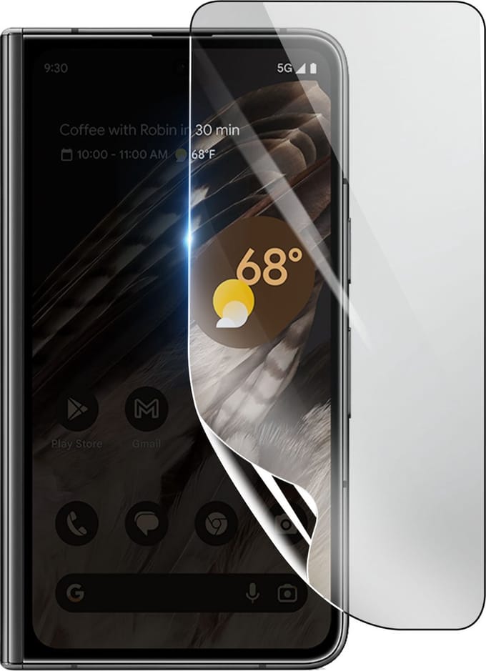 3mk, Geschikt voor Google Pixel Fold, Schokbestendige Hydrogel Screenprotector, Transparant