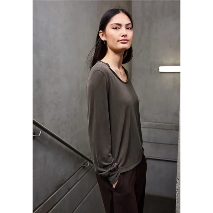 Silk-Look V-hals Shirt
