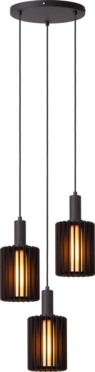 Lucide LAMBRES - Hanglamp - 3xE27 - Zwart
