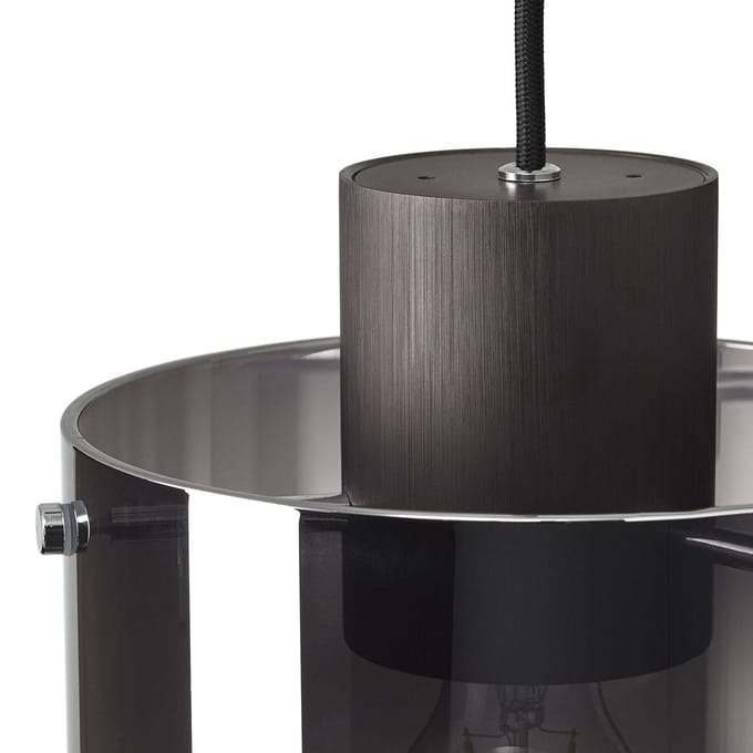 Brilliant Hanglamp Beth - Koffie - Rookglas - E27