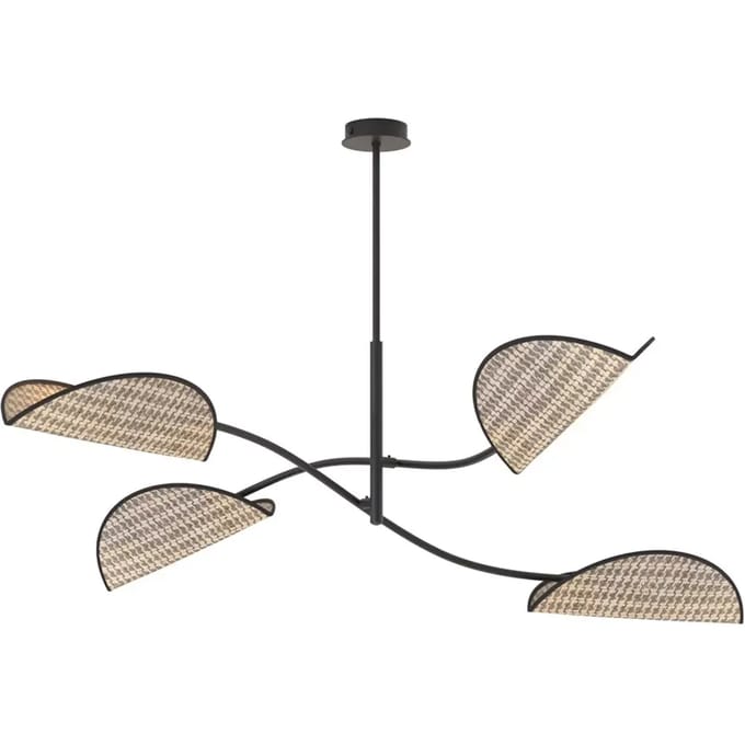 Plafondlamp met 4 lampen Emibig Lighting Lotus Natural