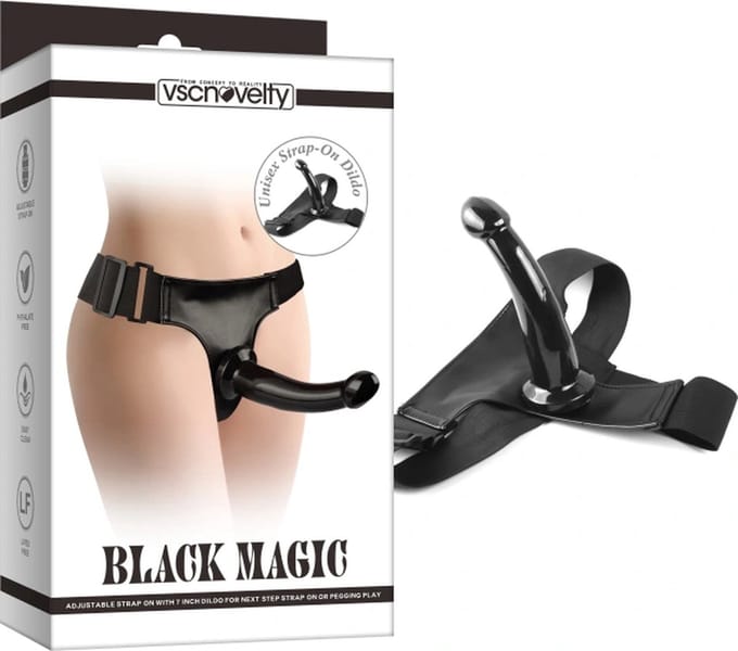 vscnovelty® Black Magic - Unisex Strapon Dildo - aanpasbare pasvorm - Perfect Fit