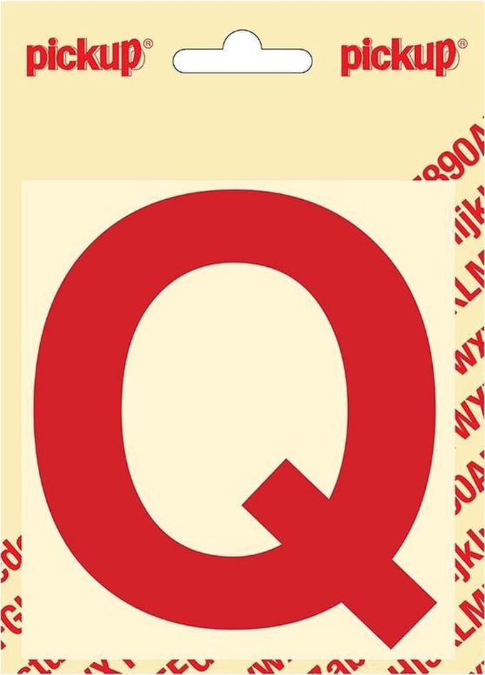 Pickup plakletter Helvetica 100 mm - rood Q