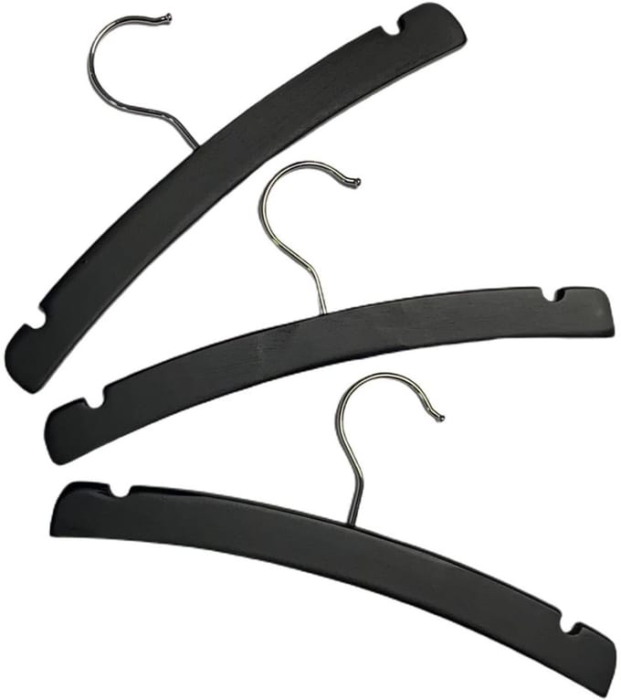 Babsana Kledinghanger Hout Zwart 3-Pack