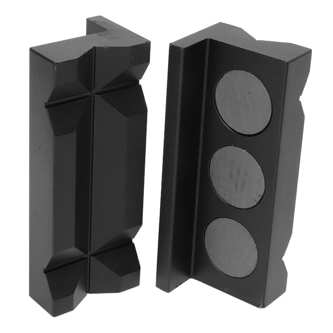 2 Stuks Bankschroefbekken Pads Aluminiumlegering Magnetische Bankschroef Bek Blok Klem Inzetstuk Beschermpad