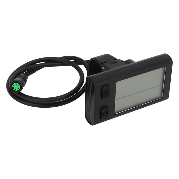 Elektrische Fiets LCD Display Meter Fietsen Snelheidsmeter Kilometerteller Fietscomputer Paneel 24V 36V 48V black