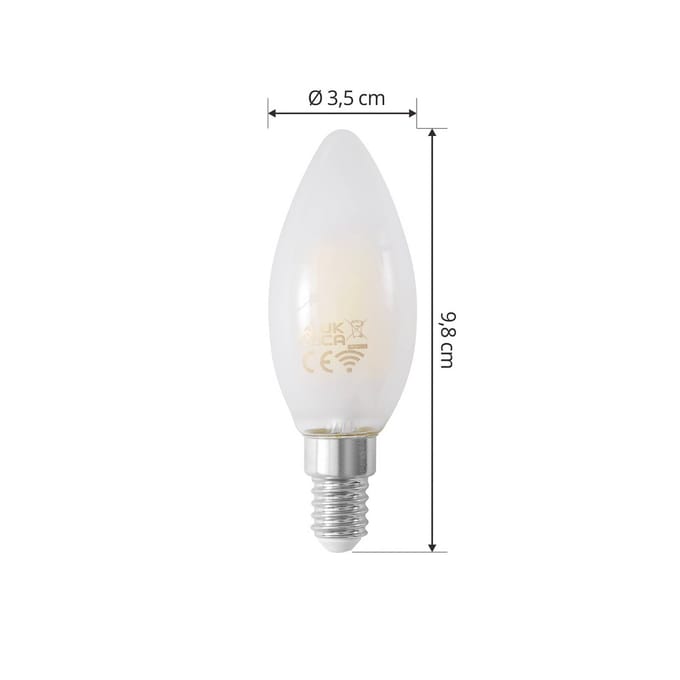 LUUMR Slimme LED-kaarslamp E14 4,2 W mat CCT Tuya WLAN