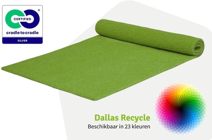 GJ Floors - Basic loper Dallas Recycle | Appelgroen - Breedte x Lengte: 2 meter / 3 meter