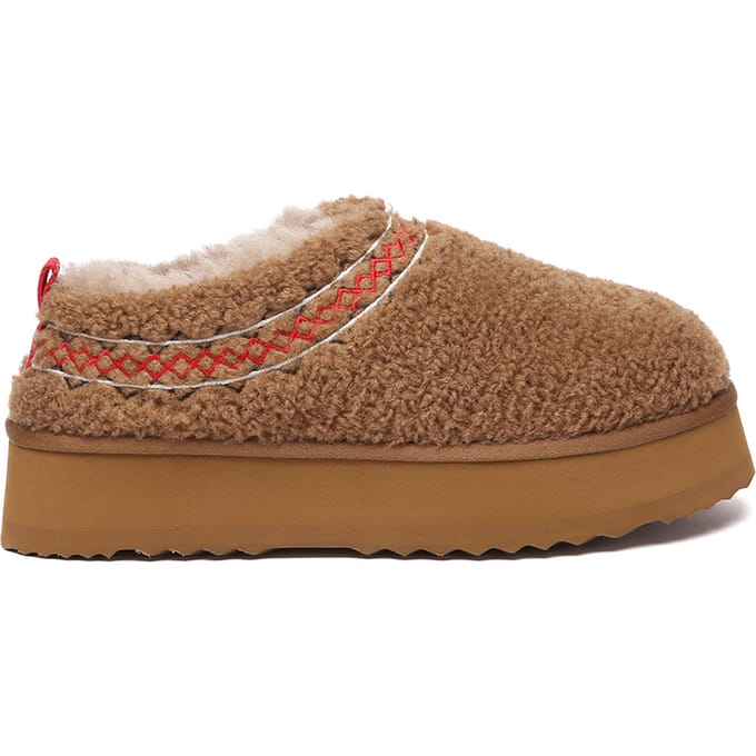EVER AU Australië Dames Lewin Pluche Enkellaars Platform Slippers