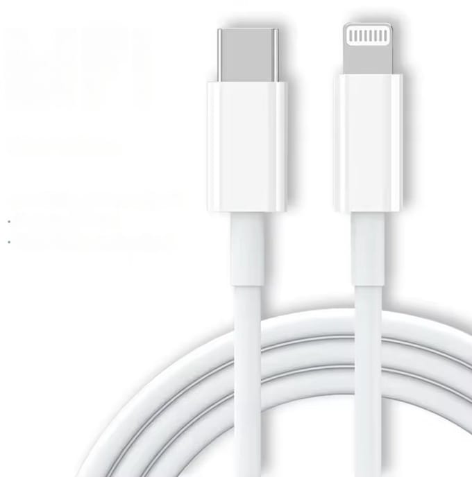 USB-C naar lightning oplaadkabel - Geschikt voor Iphone - Kabel - Wit - 1m - Jonyx