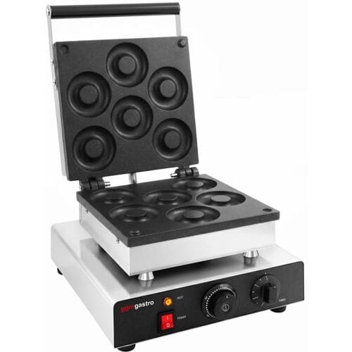 GGM Gastro Waffeleisen - Einzeln - Manuell - 1,75 kW - Form: Donut - Backplatten teflonbeschichtet
