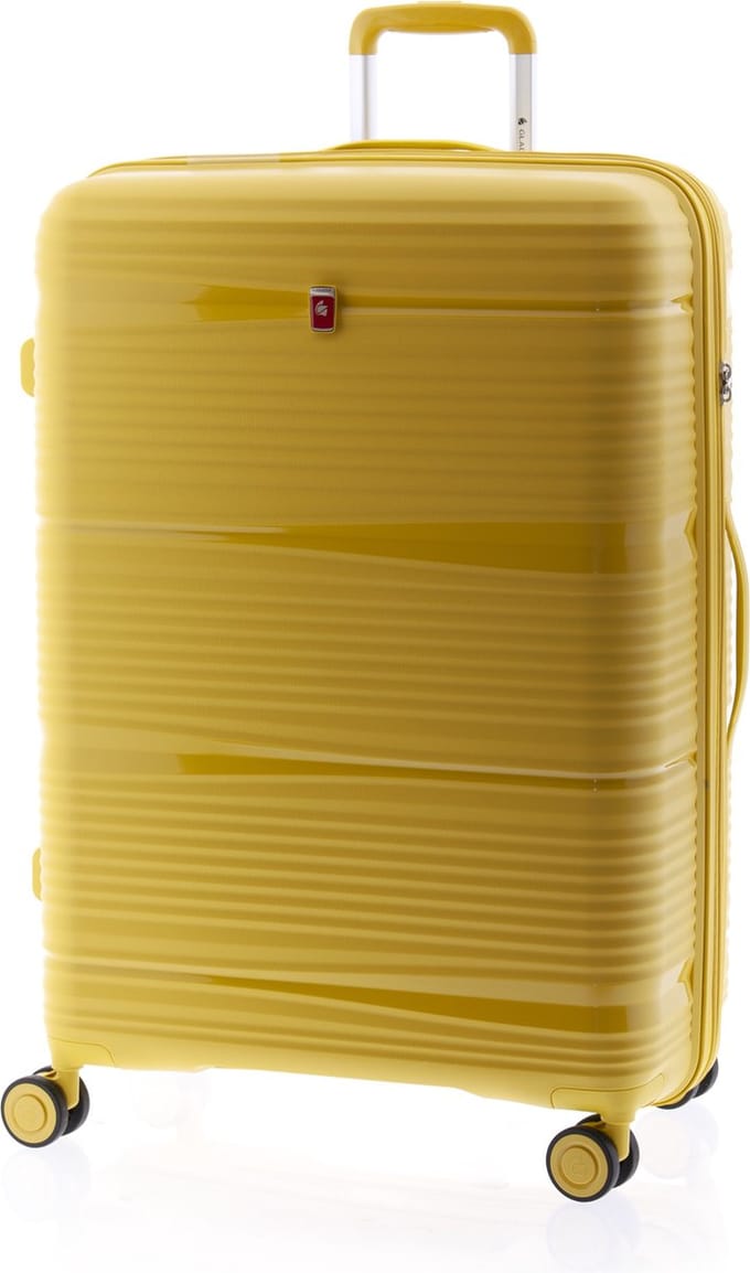 Gladiator Bionic Grote Koffer - 76 cm - 100/110 liter - Expandable - TSA slot - Eco Friendly Recyclebaar PP - Geel