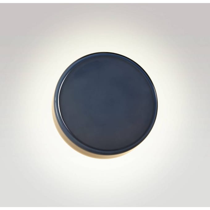 MARSET LED wandlamp Caramel, blauw, Ø 22 cm, TRIAC, glas
