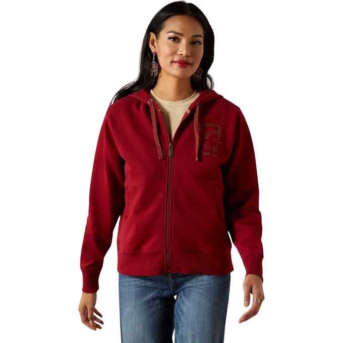Damescapuchon met volledige rits Ariat Stitched