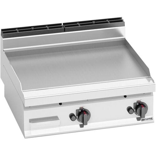 GGM Gastro Gasbakplaat - 13,8kW - Glad - Bakoppervlak: 795x500mm zilver