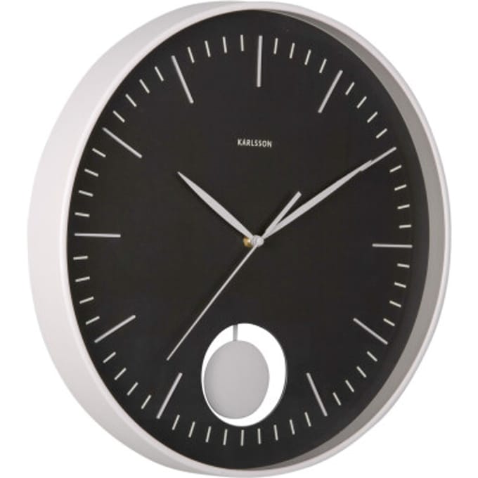 Karlsson - Wall Clock Grato Pendulum - Zwart - Ø40,6cm