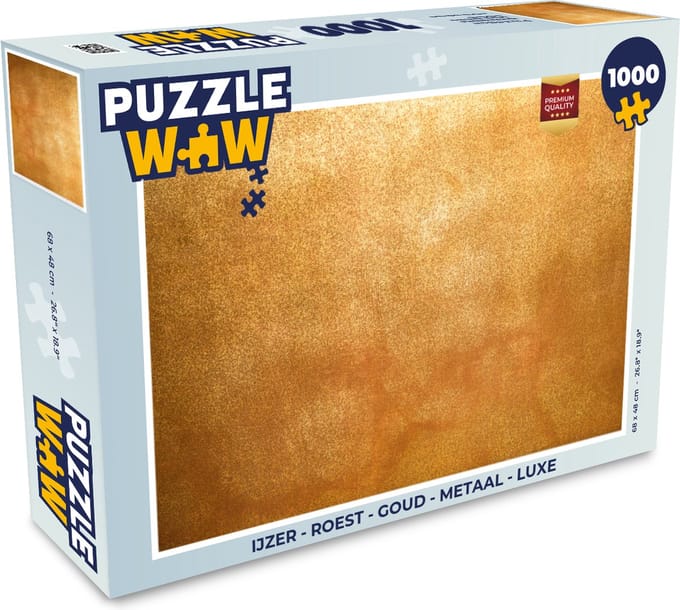 Puzzel IJzer - Roest print - Goud - Metaal - Luxe - Legpuzzel - Puzzel 1000 stukjes volwassenen
