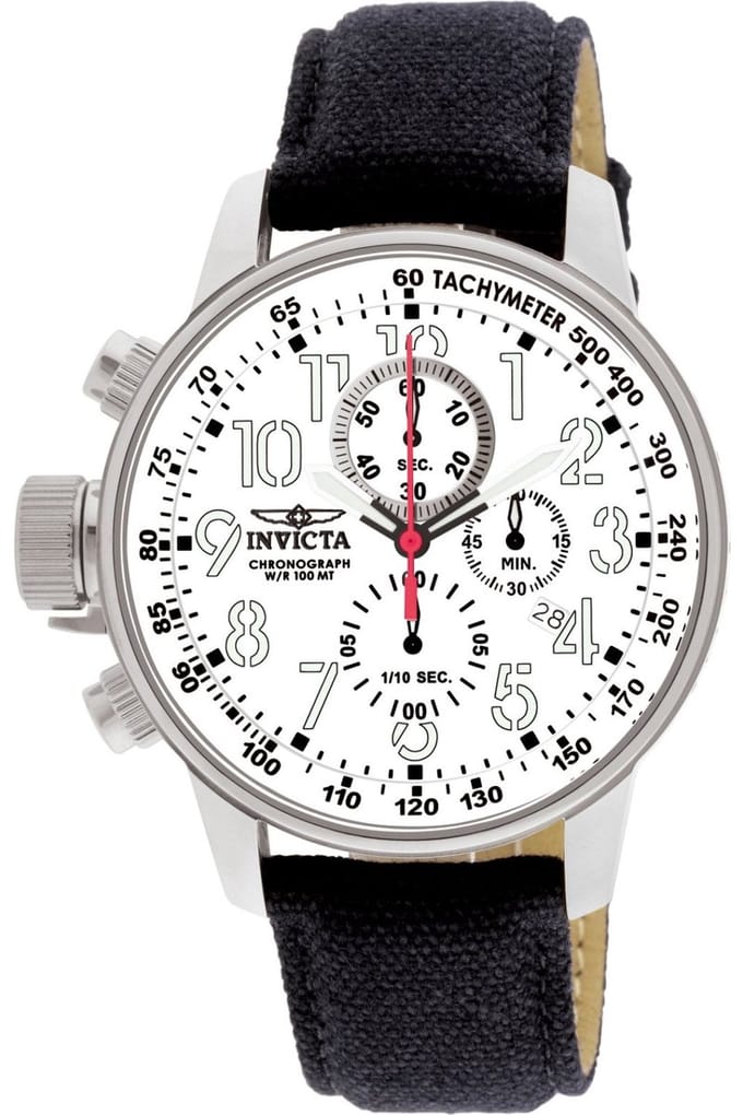 Invicta I-Force 1514 Heren Horloge - Quartz Uurwerk - Roestvrij Staal met witte Wijzerplaat - 46mm