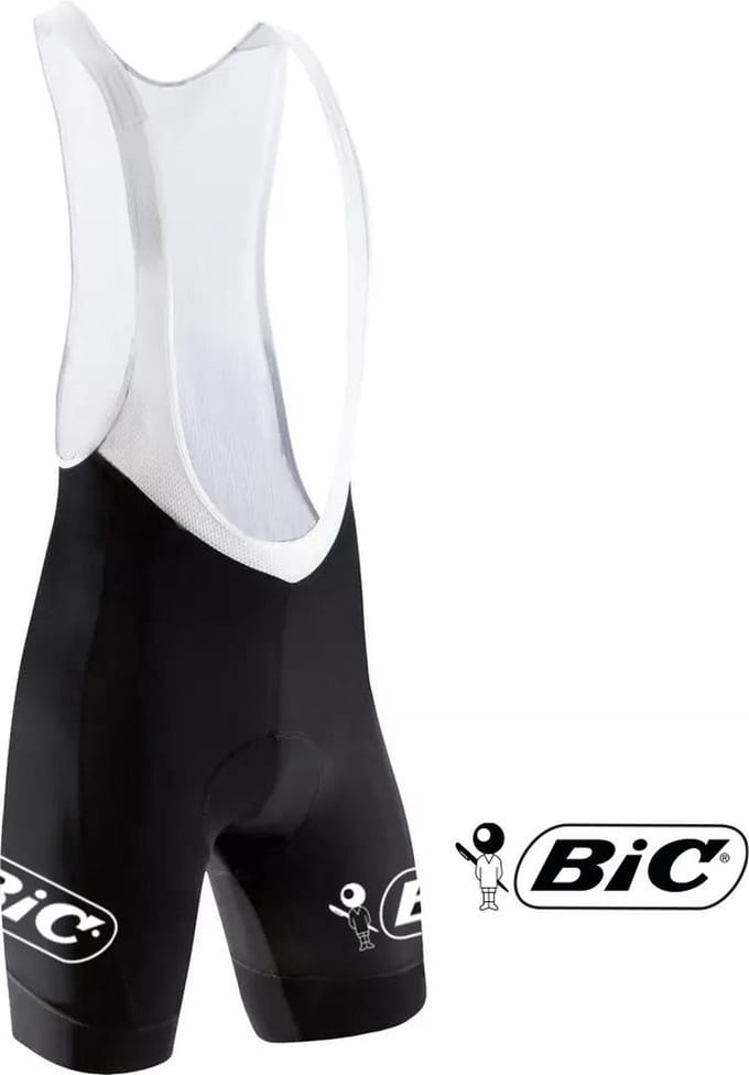 Retro Wielerbroek Bic - REDTED -Zwart - M