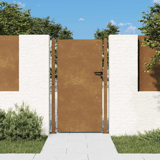 vidaXL Poort 100x200 cm cortenstaal