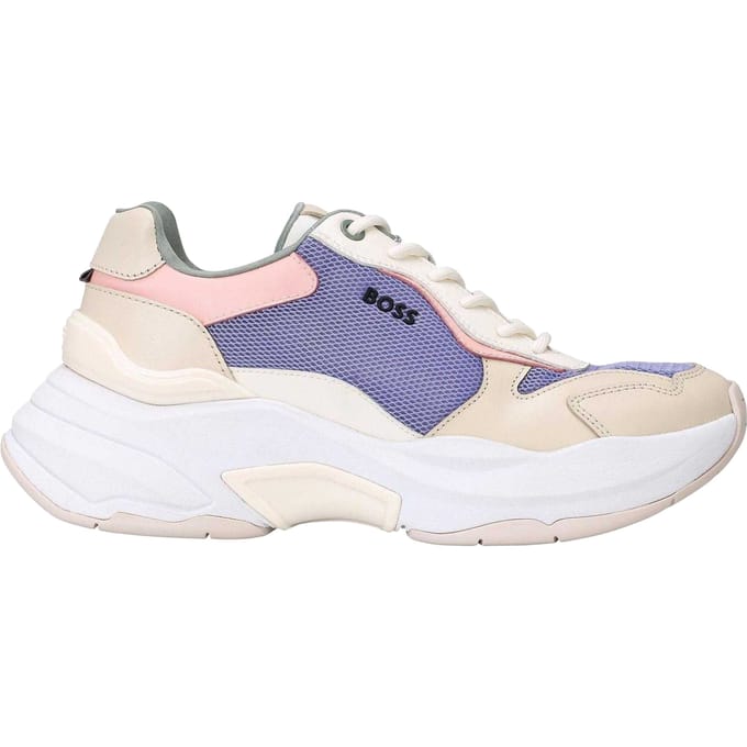 Boss Dames Noa Leren Sneakers (Paars)