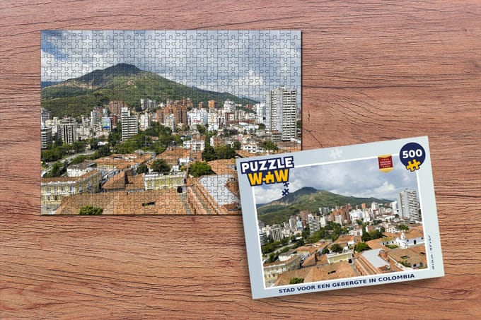 Puzzel Stad voor een gebergte in Colombia - Legpuzzel - Puzzel 500 stukjes
