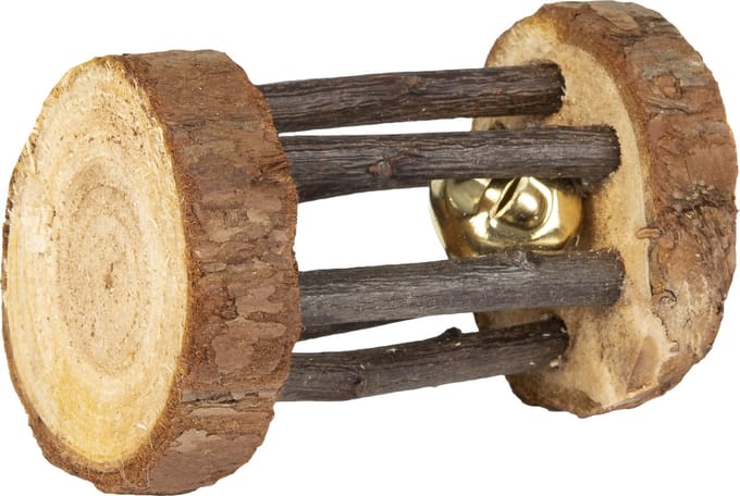 Flamingo Rolly - Speelgoed Knaagdier - Ks Rolly Hout 7x5x5cm - 1st - 130303 - 1st