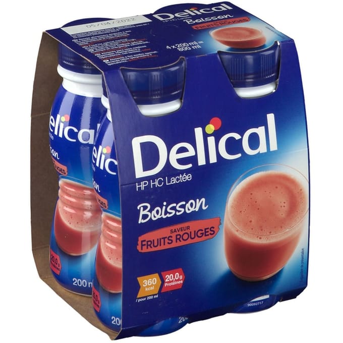 Delical Melkdrank HP-HC Rode Vruchten 360kcal 4x200 Vloeistof