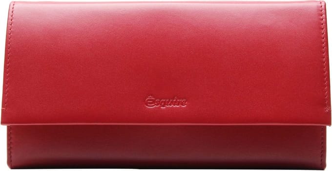 Esquire Portemonnee New Silk Ladies Wallet Red Donkerrood