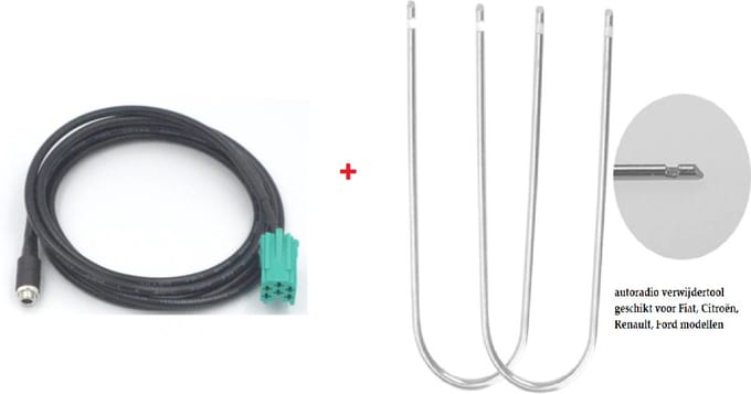 Auto Interface Aux-in audio kabel voor Renault vrouwtje