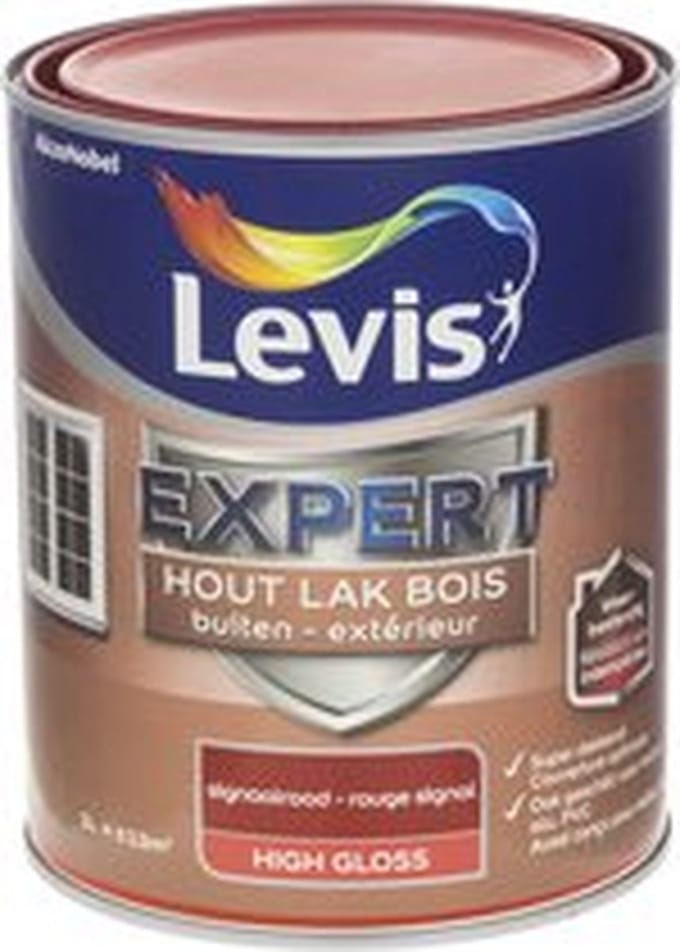 Levis - Expert Hout Lak Buiten High Gloss - Signaalrood - 1 L