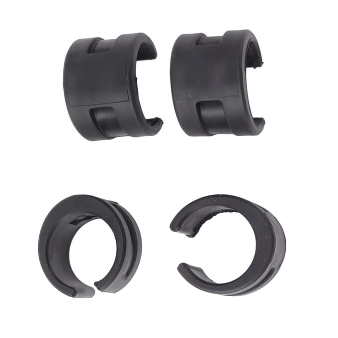 4 Stuks Fiets Achtervorkbeschermer Fiets Frame Beschermer Beschermpad Botsing Rubber Beschermring black