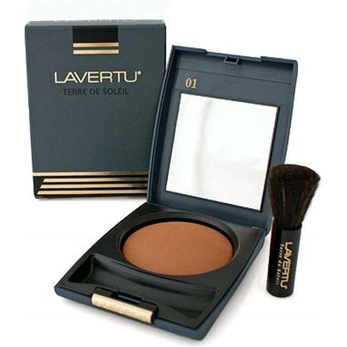 LAVERTU Terre de Soleil Bronzer - 01 Dark - 99% Natuurlijk - Inclusief spiegel en kwast