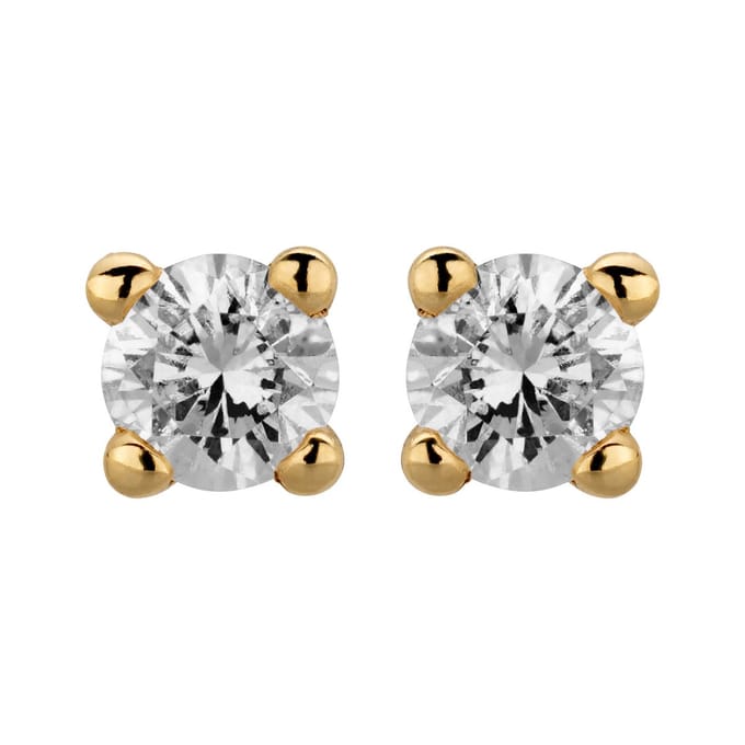 Orolino Ohrstecker 585/- Gelbgold glanz 2 Brill. 0,10 ct. H/P2