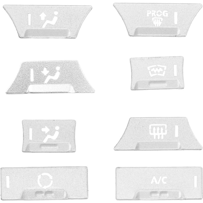 8 Stuks Auto Aircondition Knop Cover Patch Sticker Vervanging voor Land Rover Freelander 2 L359 white