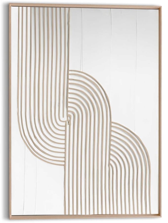 Schilderij 3D Art Organische Flow - 70 x 50 - Hout - REINDERS