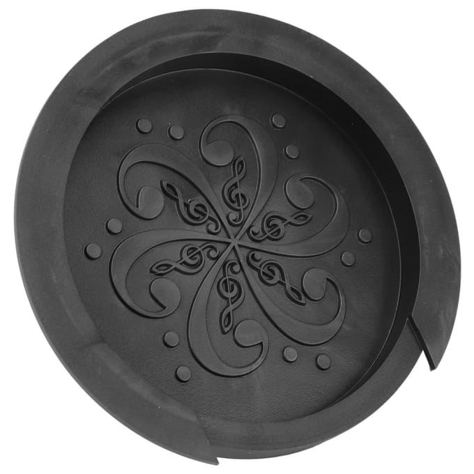 Gitaar Klankgat Cover Silicone Stofdicht Compact Draagbaar Zachte Klankgat Cover voor Gitarist black