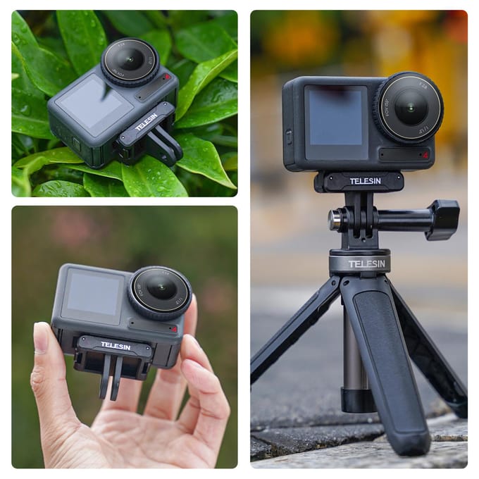 TELESIN OA-TPM-T04 Magnetische Snelkoppelingsbevestiging voor Actiecamera Metalen Camerabevestiging met Sport zwart