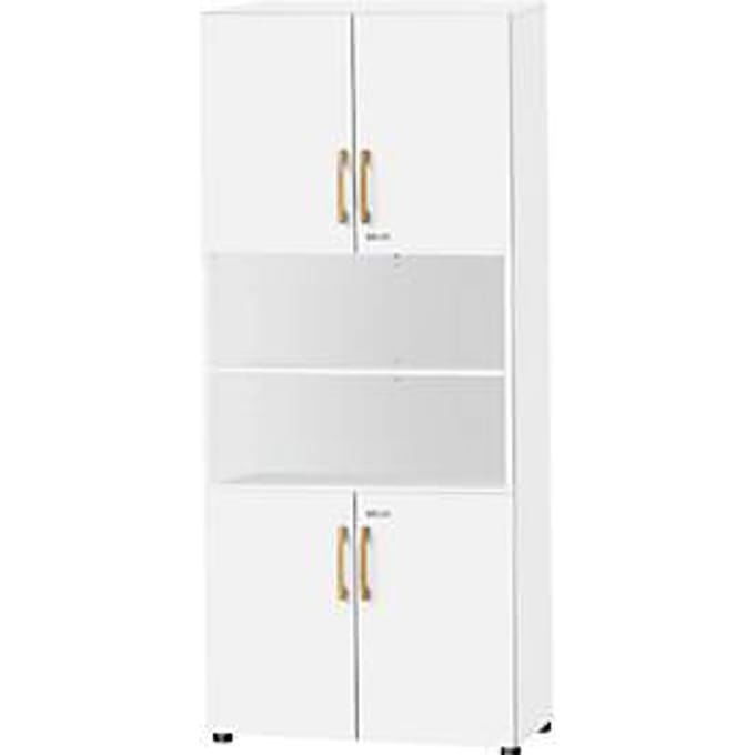 Schäfer Shop Select Start Off Combinatiekast hout, 6 OH, afsluitbaar, B 800 x D 420 x H 2240 mm, hout, wit