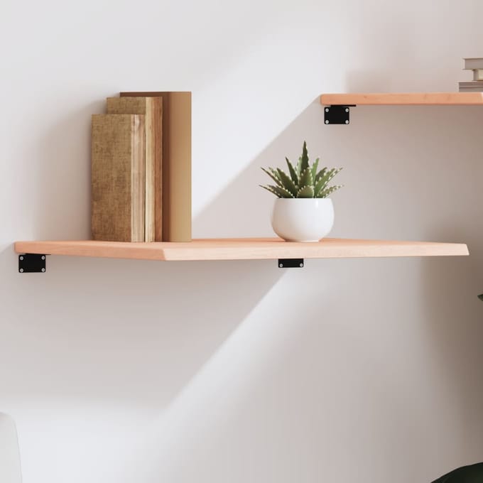 vidaXL - Wandschap - 60x60x2 - cm - onbehandeld - massief - eikenhout