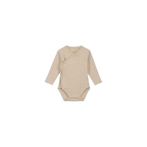 Prénatal newborn romper rib Beigebrown 44 unisex