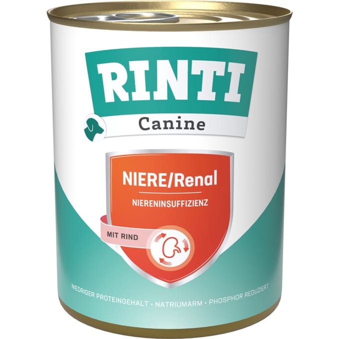 RINTI Canine Nier/Renal met Rund 800 g  - 24 x 800 g