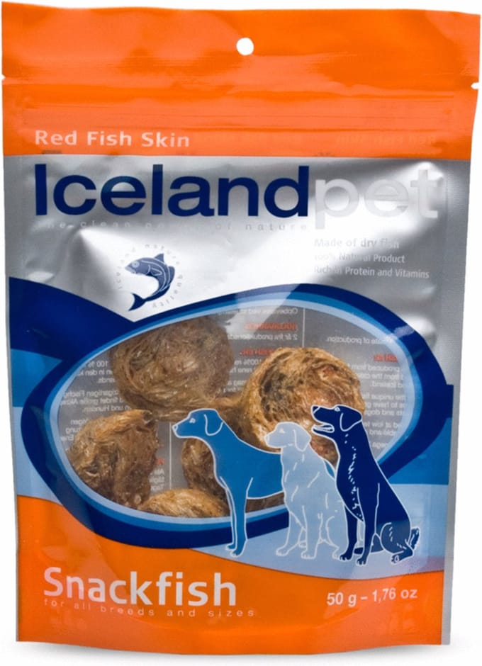 Icelandpet Dried Red Fish Skin - Hondensnacks - 50 g