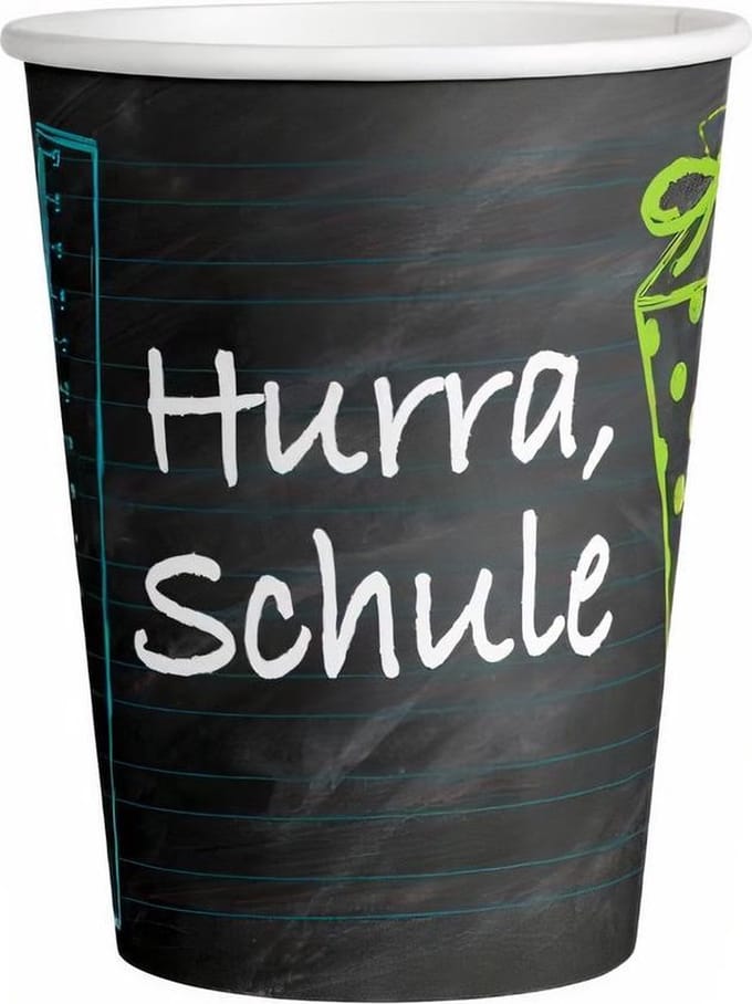 Amscan Bekers Hurra Schule 250 Ml Karton 8 Stuks