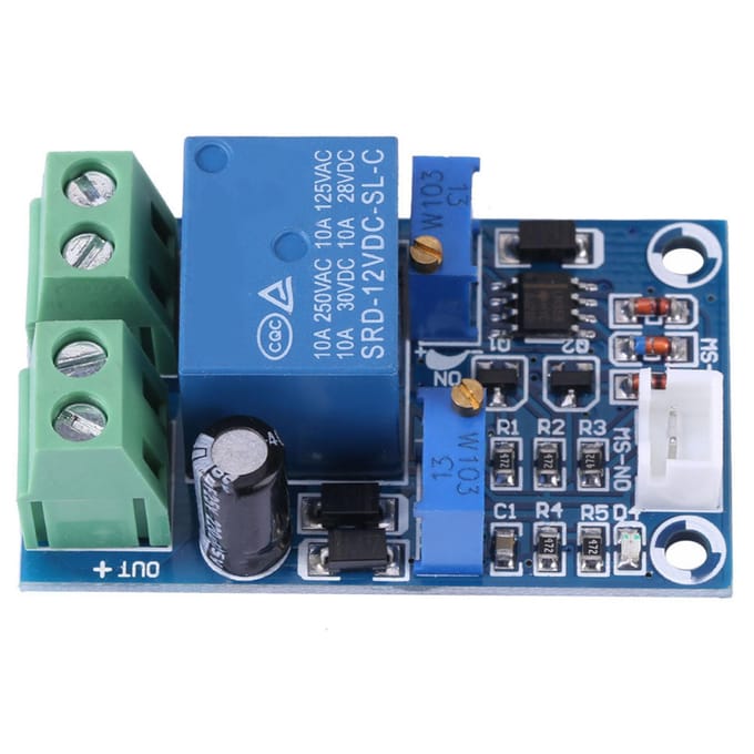 12V-accu met lage spanning, automatische uitschakeling en herstelbeveiligingsmodule