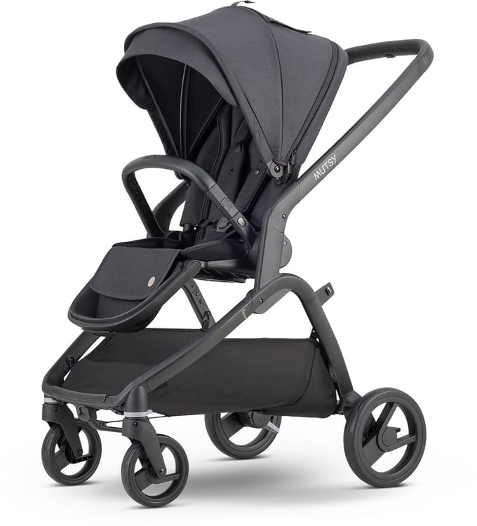 Mutsy Flow Kinderwagen - Lichtgewicht Frame - Snel Opvouwsysteem - North Black