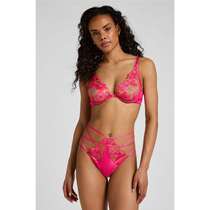 Hunkemöller Hoog Uitgesneden Brazilian Beatrice Roze