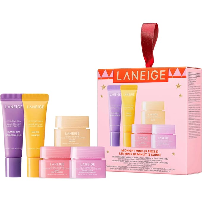 Set Midnight Minis (Masque de nuit pour les lèvres+Baume à lèvres brillant) white