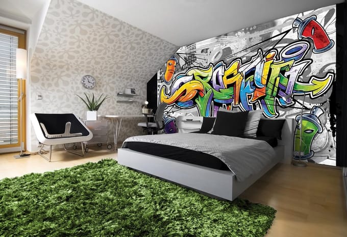 Poster | Geel , Grijs | 104 x 70,5 cm